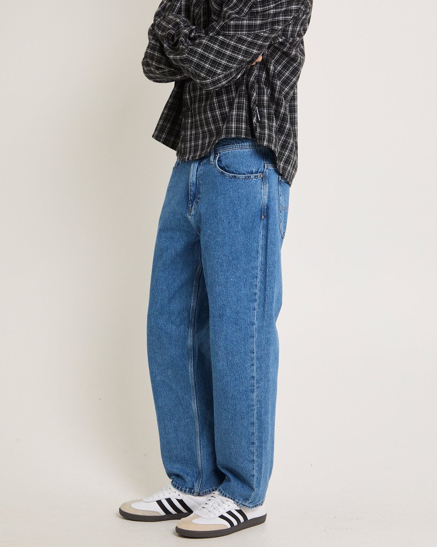 L-Three Straight Denim Jeans Satisfaction Indigo